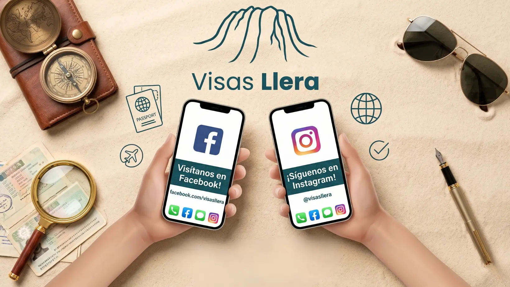 Síguenos en redes sociales y recibe asesoría experta en tiempo real - Visas Llera